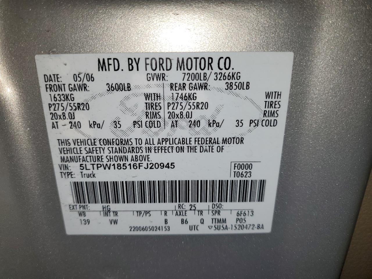2006 LINCOLN Mark Series