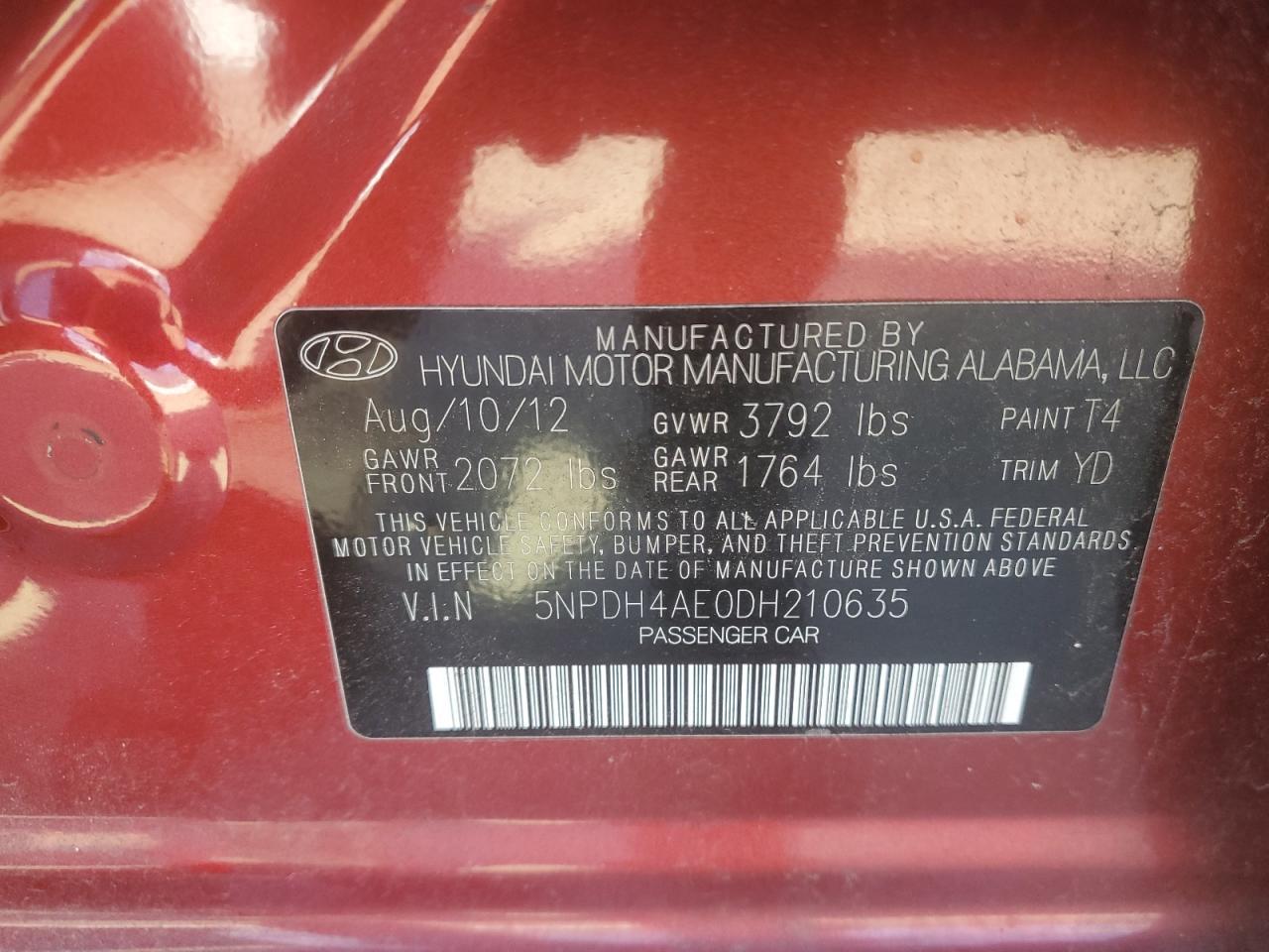 2013 HYUNDAI ELANTRA