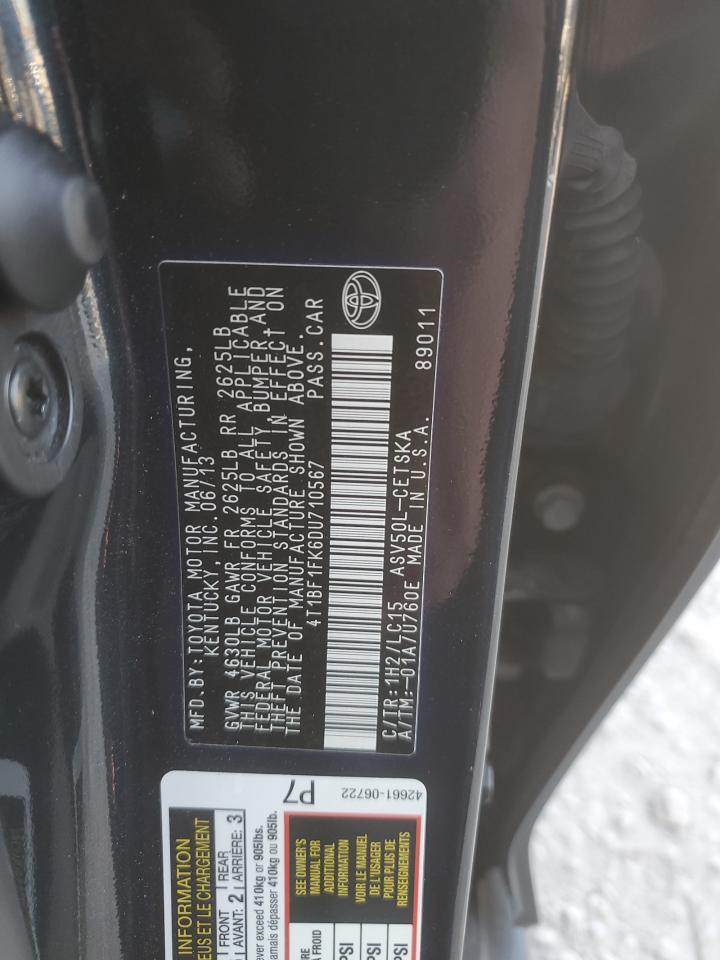 2013 TOYOTA CAMRY