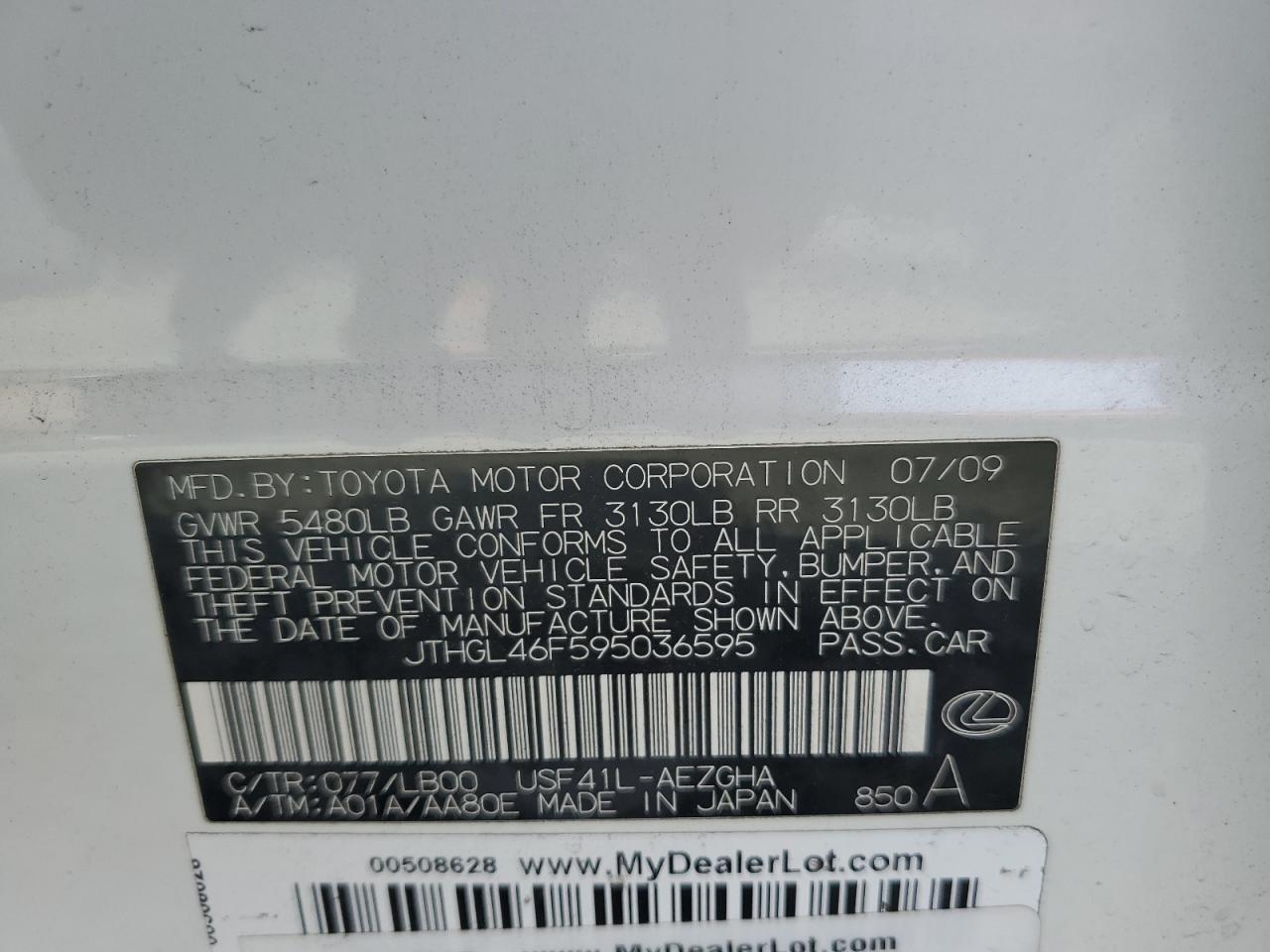 2009 LEXUS LS 460