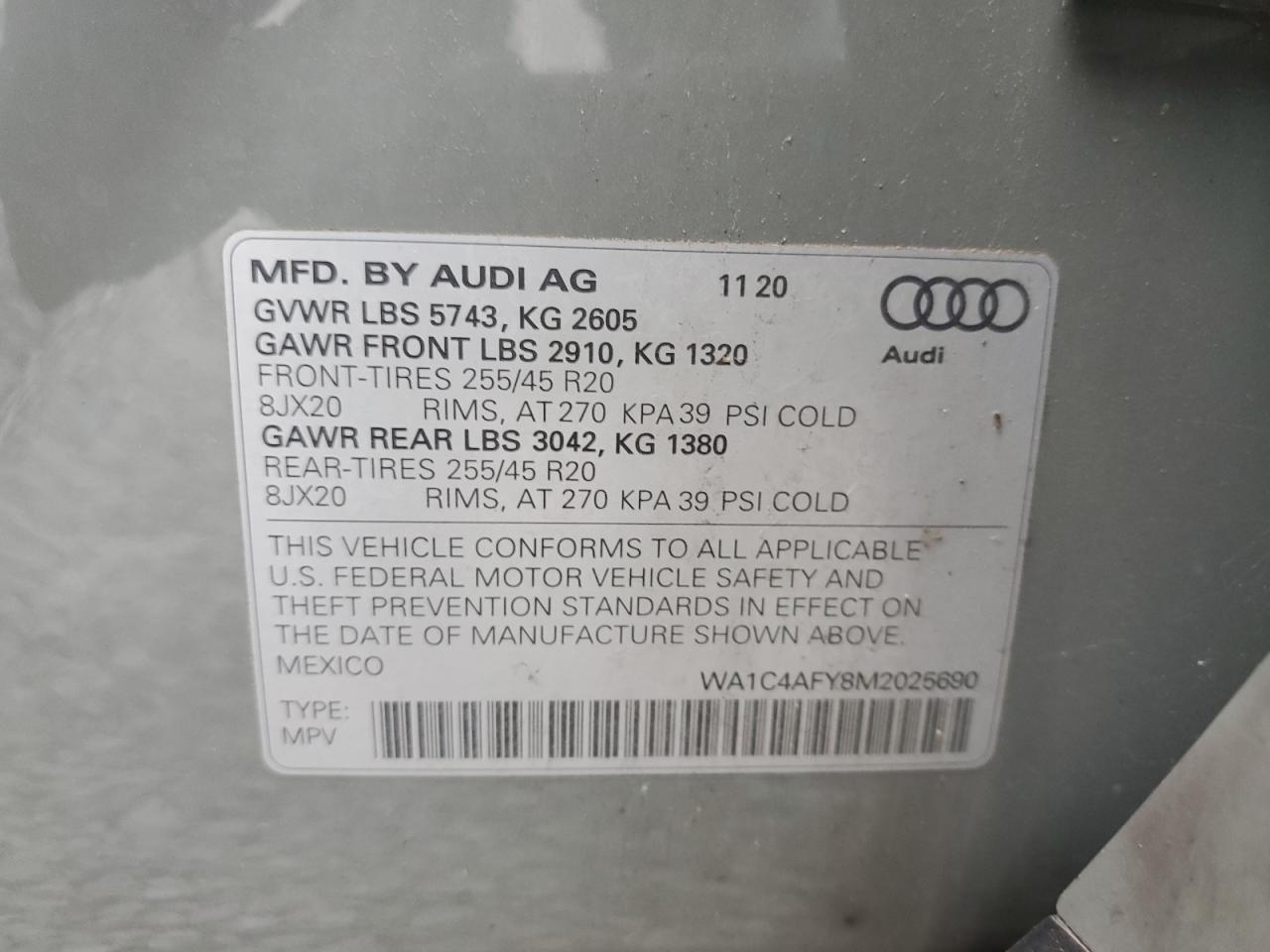 2021 AUDI SQ5