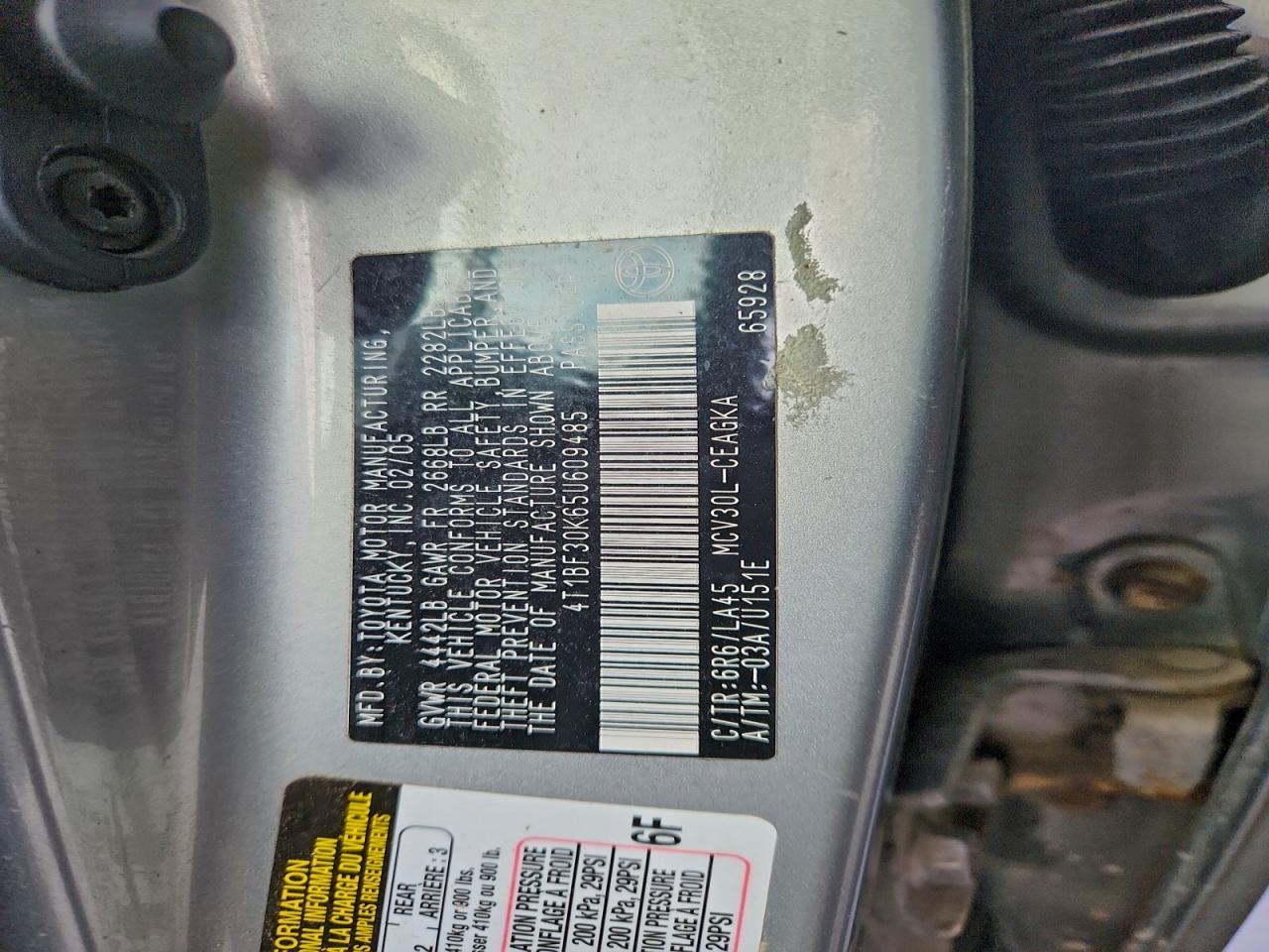 2005 TOYOTA CAMRY
