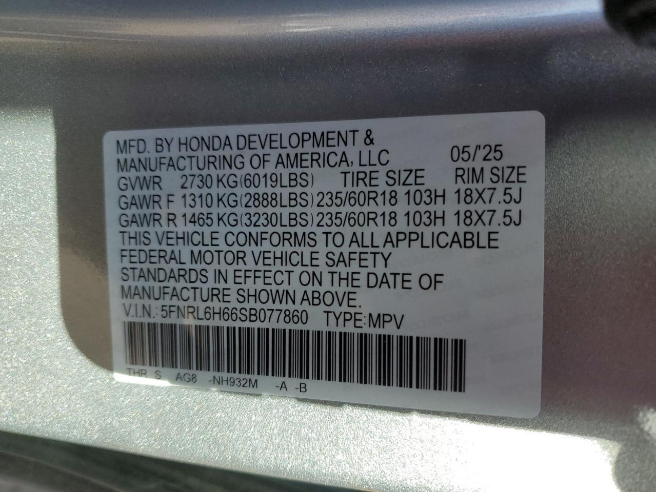 2025 HONDA ODYSSEY