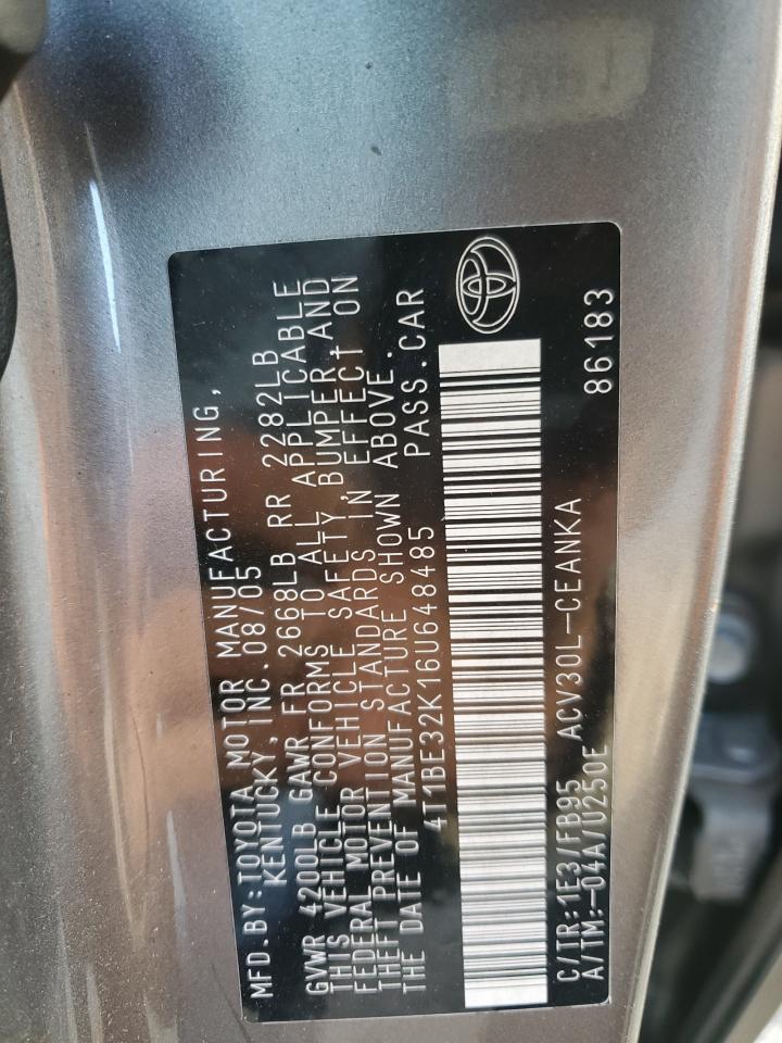 2006 TOYOTA CAMRY