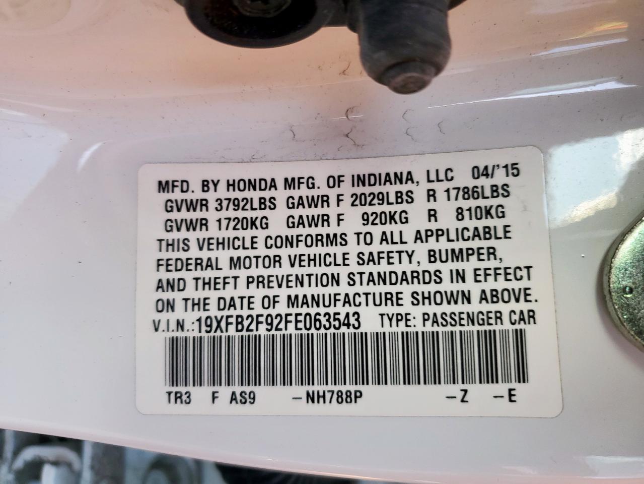 2015 HONDA CIVIC
