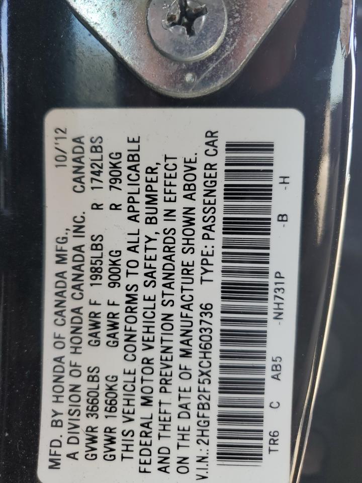 2012 HONDA CIVIC