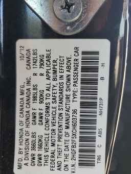 2012 HONDA CIVIC