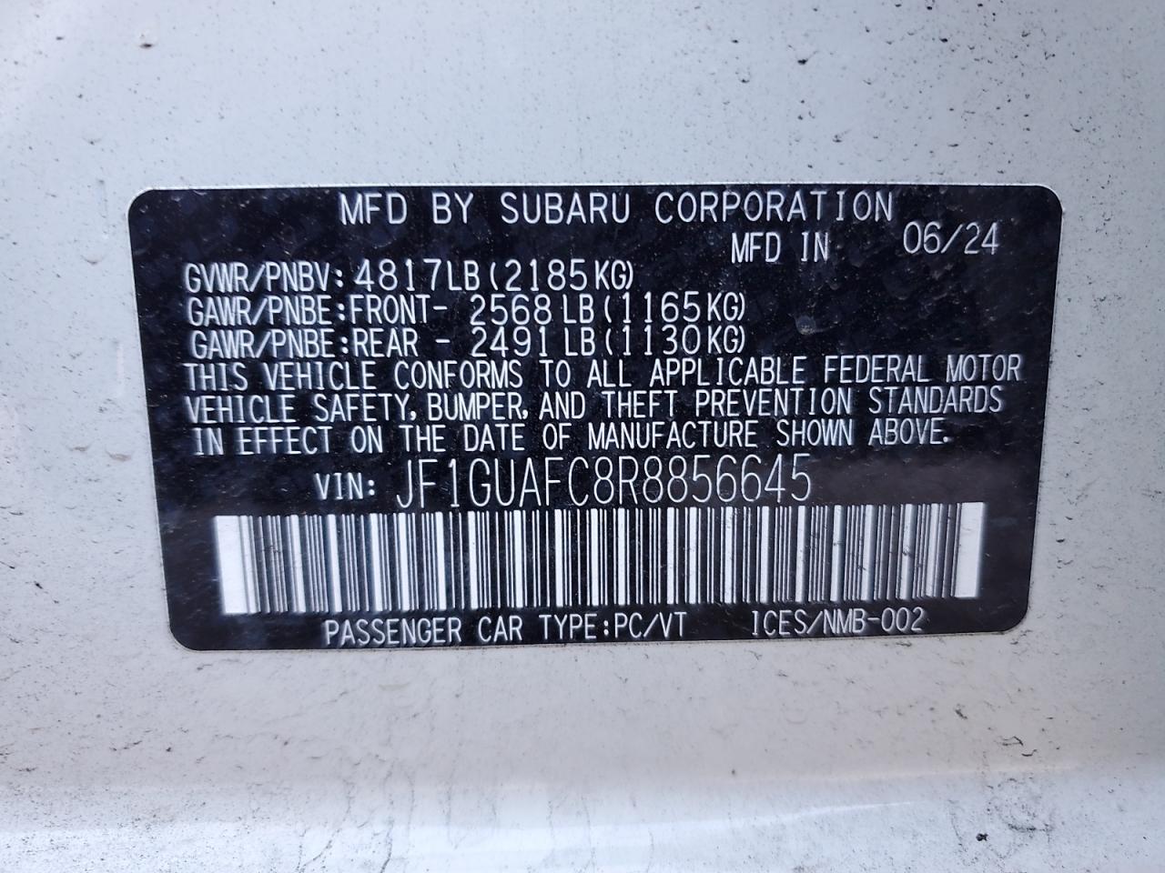 2024 SUBARU IMPREZA