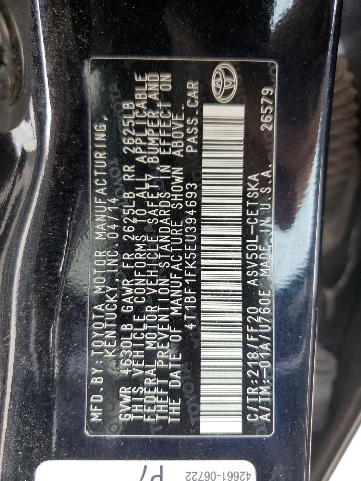2014 TOYOTA CAMRY