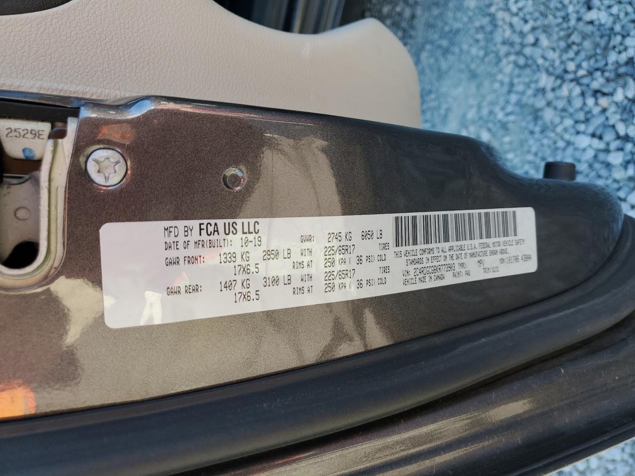 2019 DODGE GRAND CARAVAN