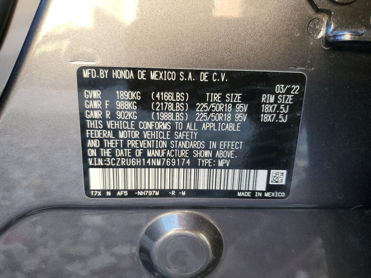 2022 HONDA HR-V