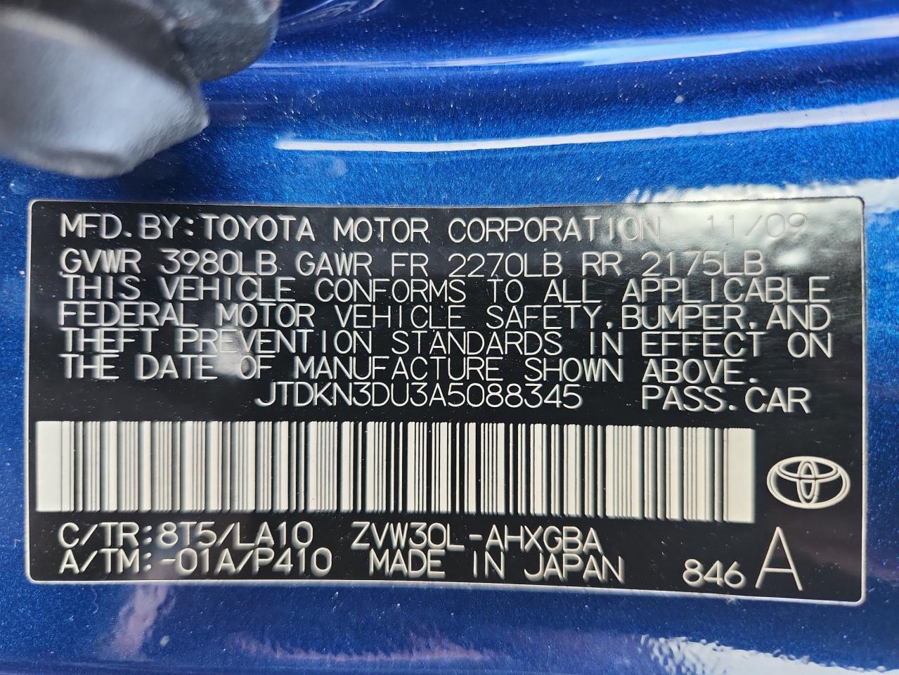 2010 TOYOTA PRIUS