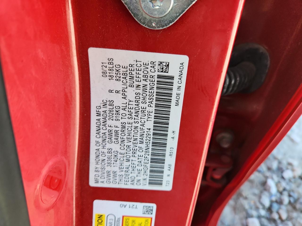 2022 HONDA CIVIC