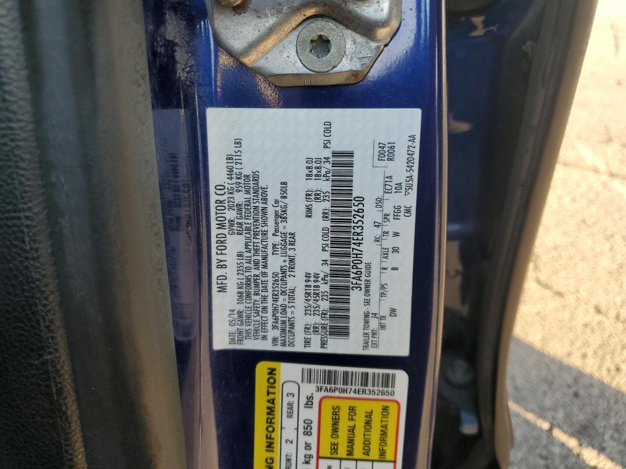 2014 FORD FUSION