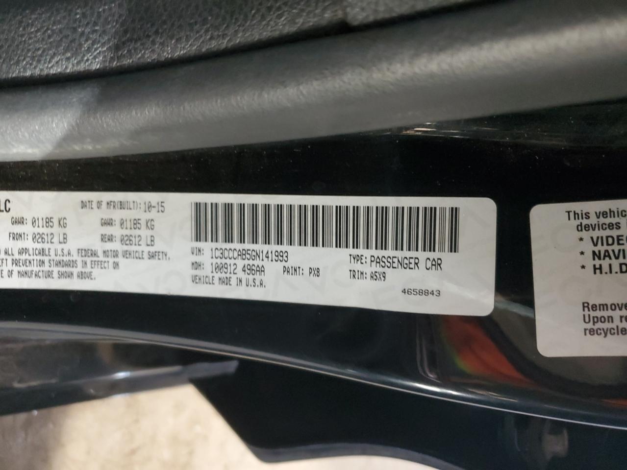 2016 CHRYSLER 200