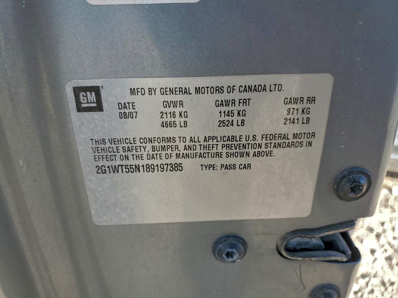 2008 CHEVROLET IMPALA