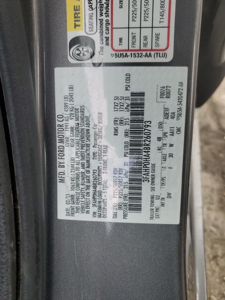 2011 FORD FUSION