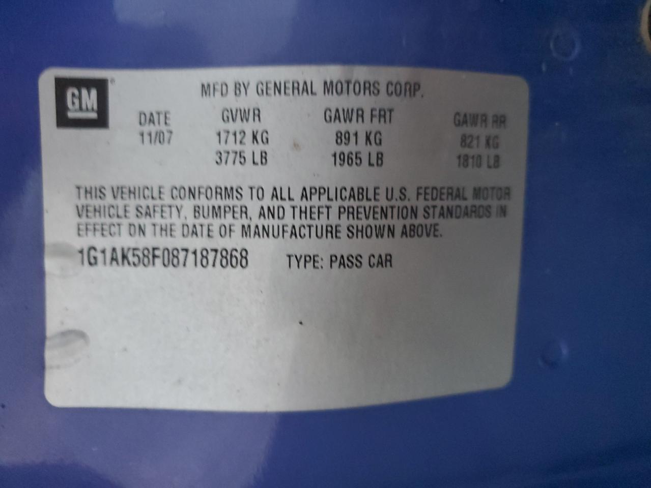 2008 CHEVROLET COBALT