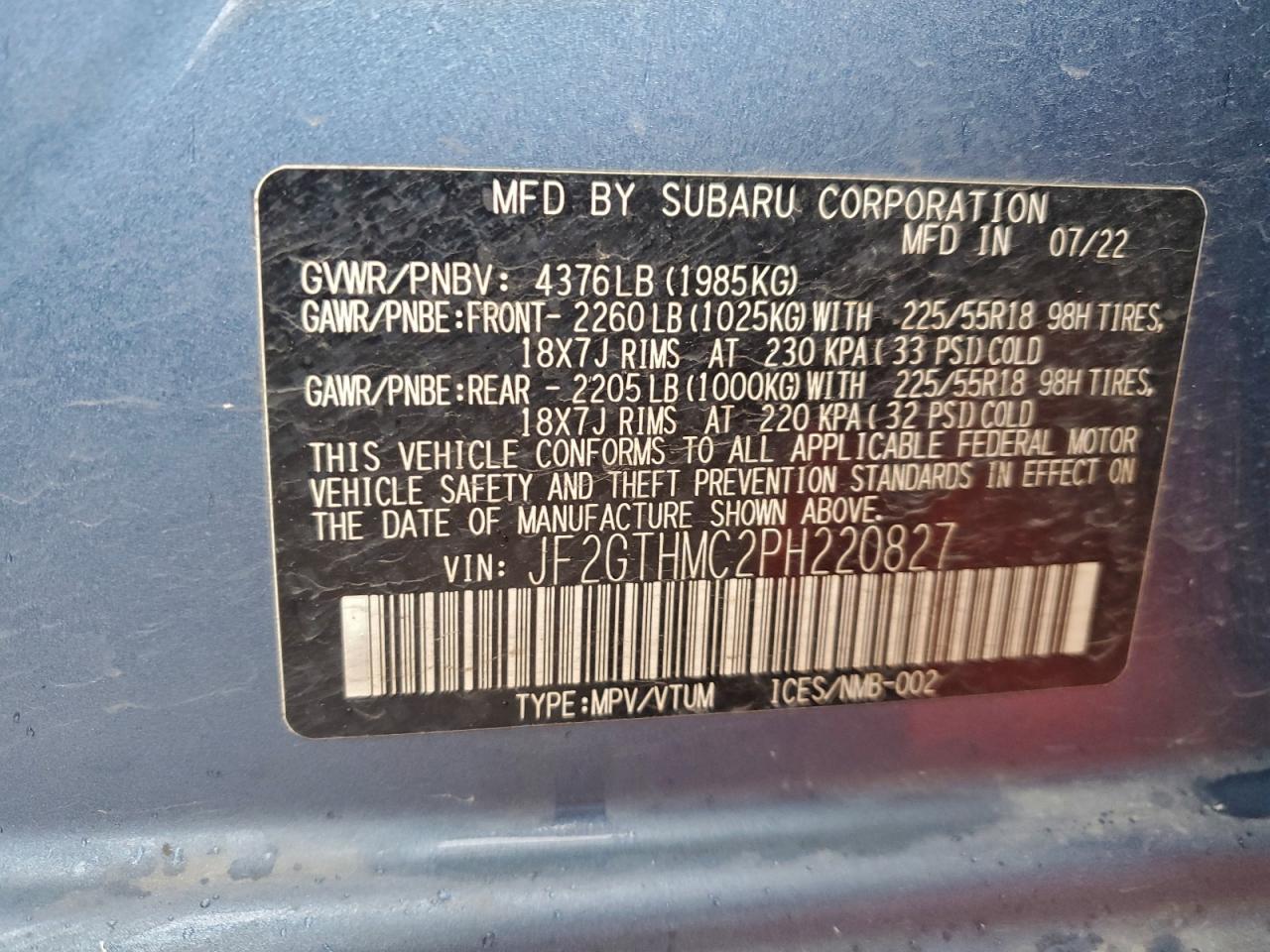 2023 SUBARU Crosstrek