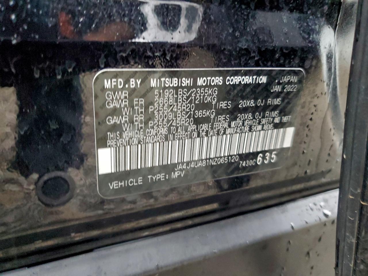 2022 MITSUBISHI outlander