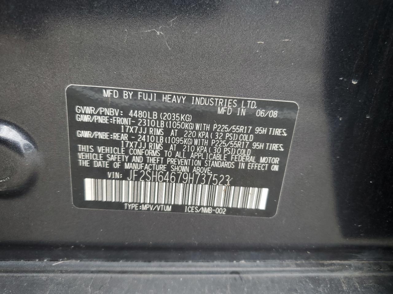 2009 SUBARU FORESTER