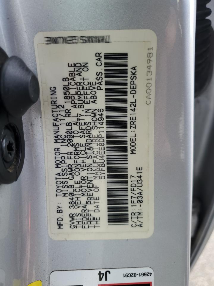 2013 TOYOTA COROLLA