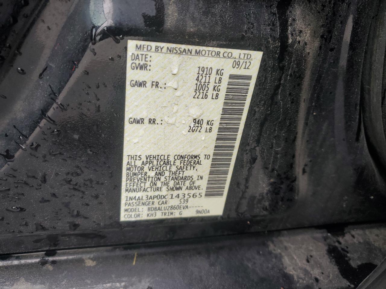 2013 NISSAN ALTIMA
