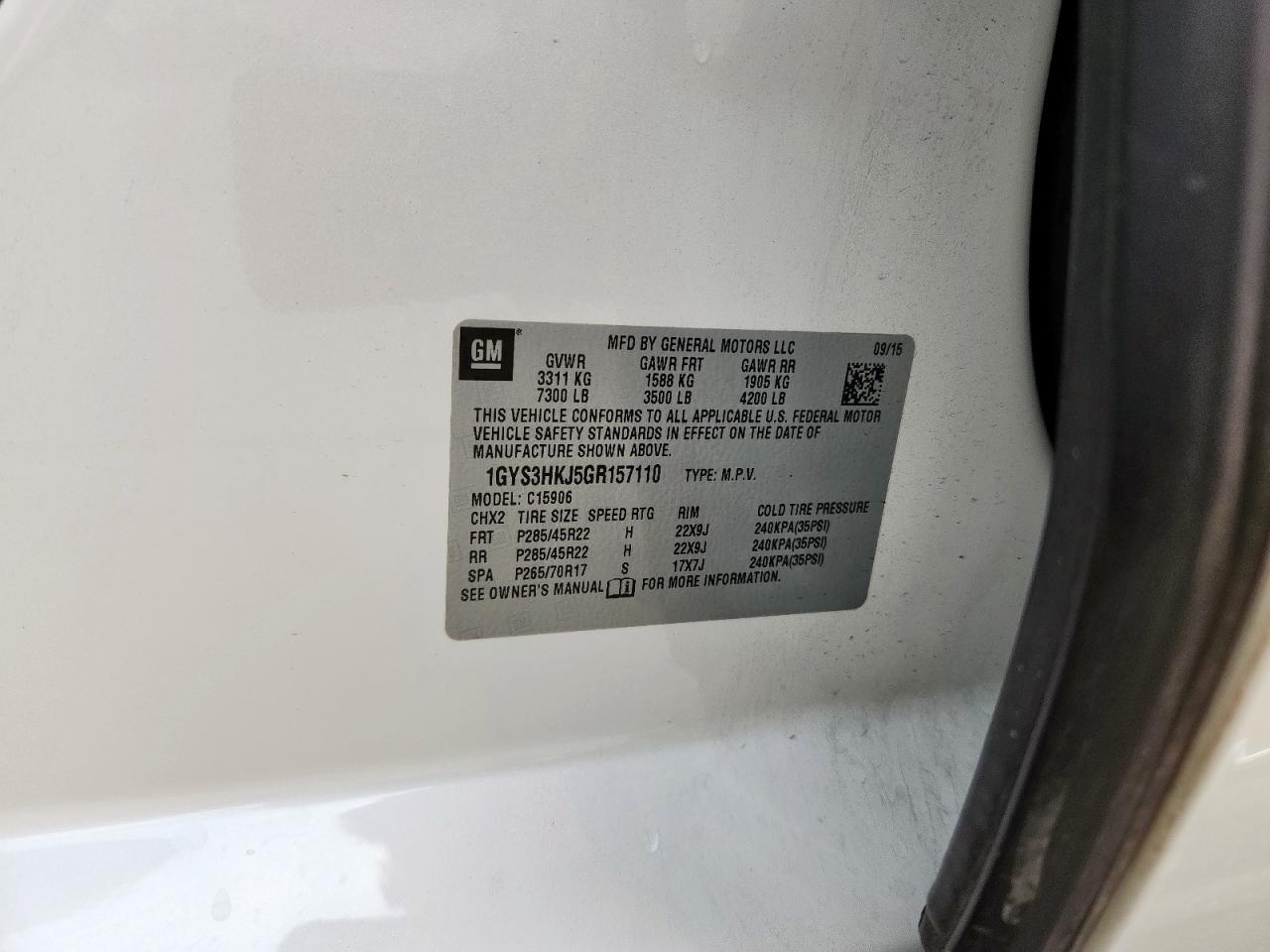 2016 CADILLAC Escalade ESV