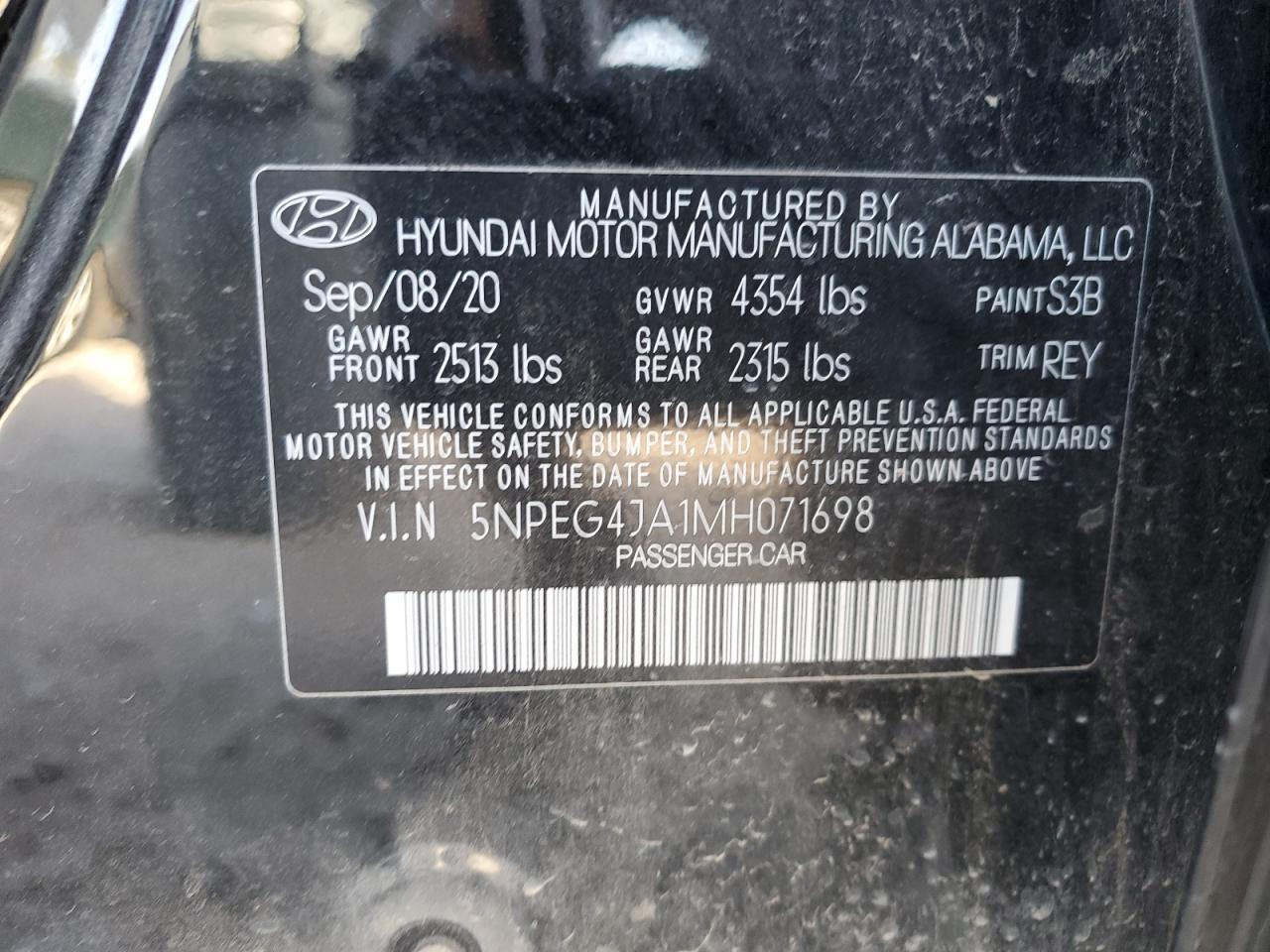 2021 HYUNDAI SONATA