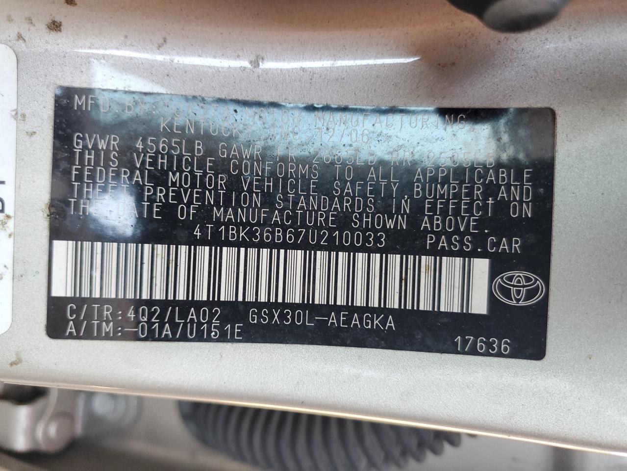 2007 TOYOTA Avalon