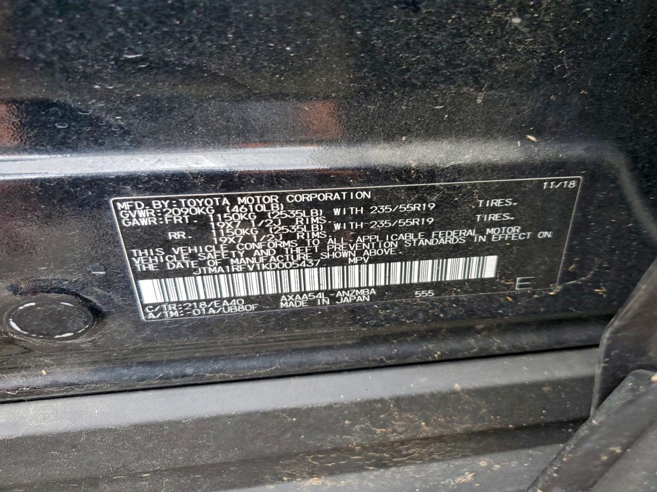 2019 TOYOTA RAV4