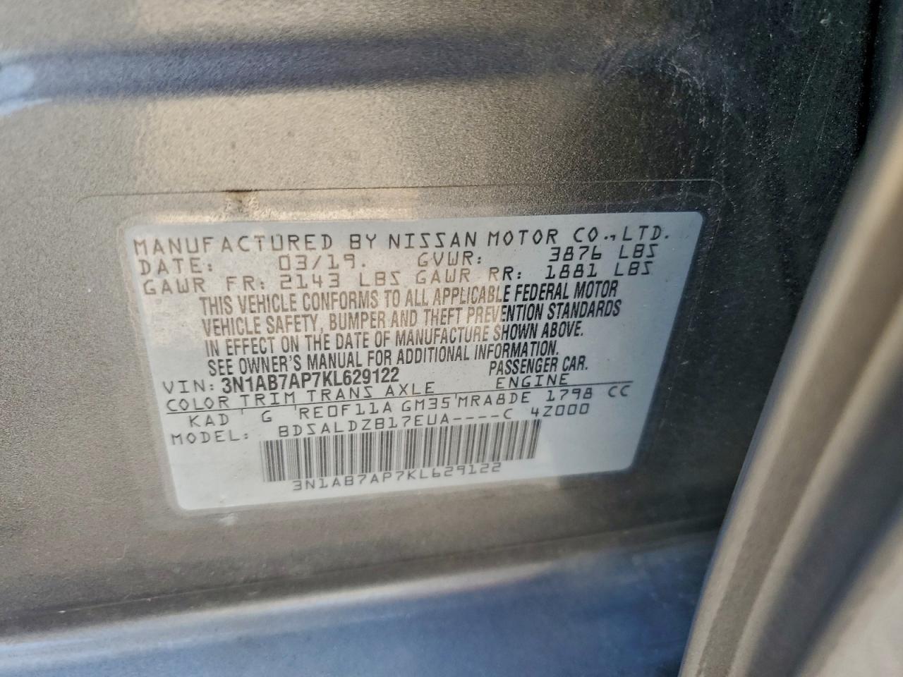 2019 NISSAN SENTRA