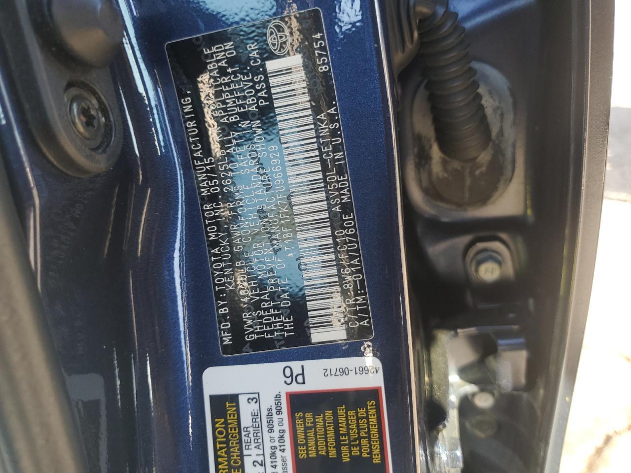 2015 TOYOTA CAMRY