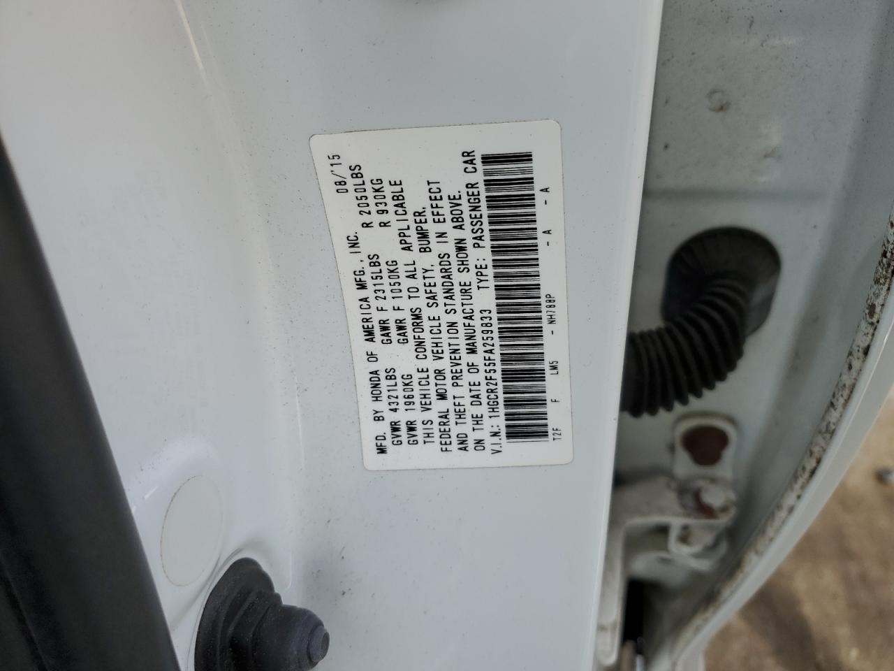 2015 HONDA ACCORD
