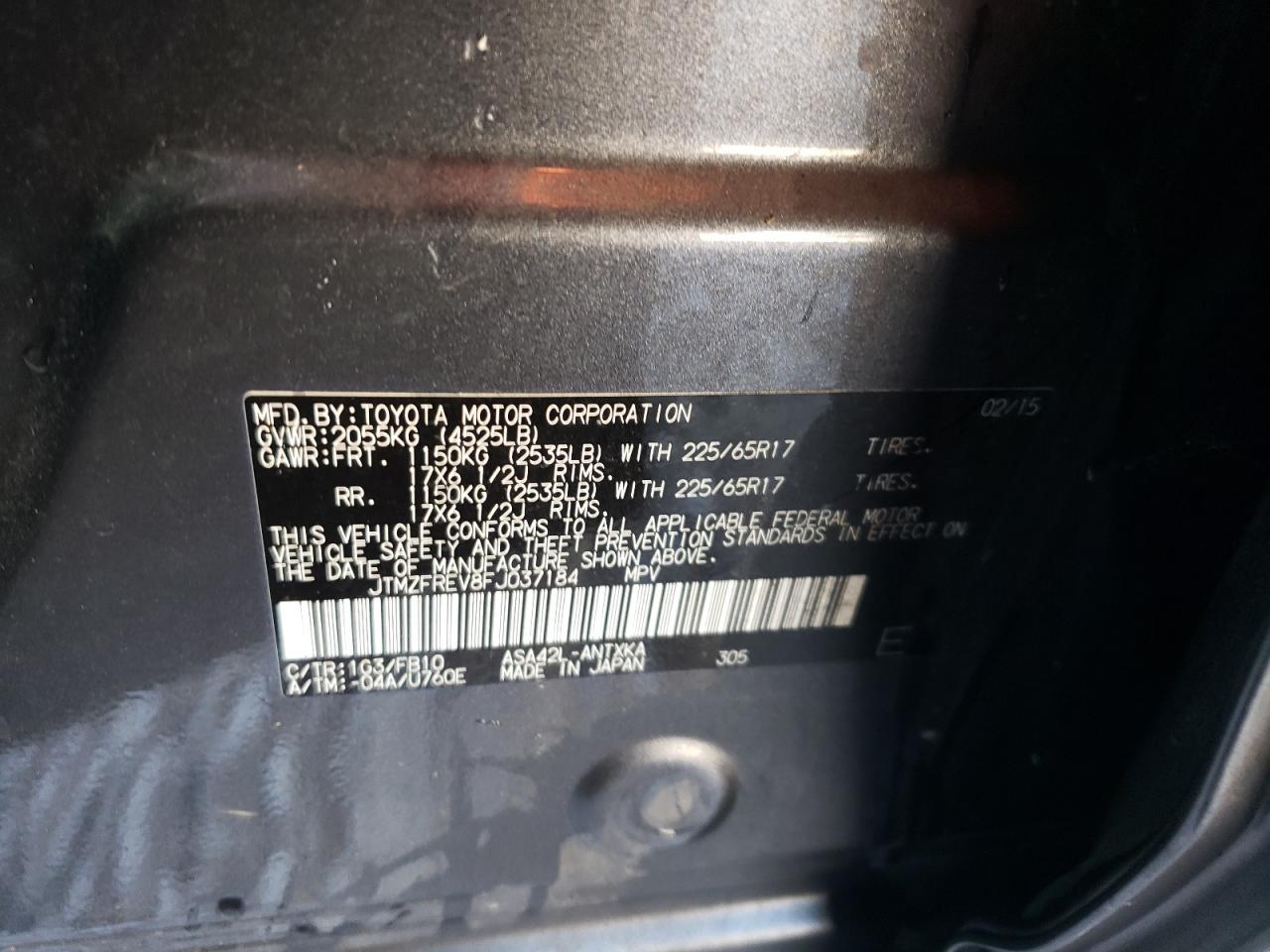 2015 TOYOTA RAV4