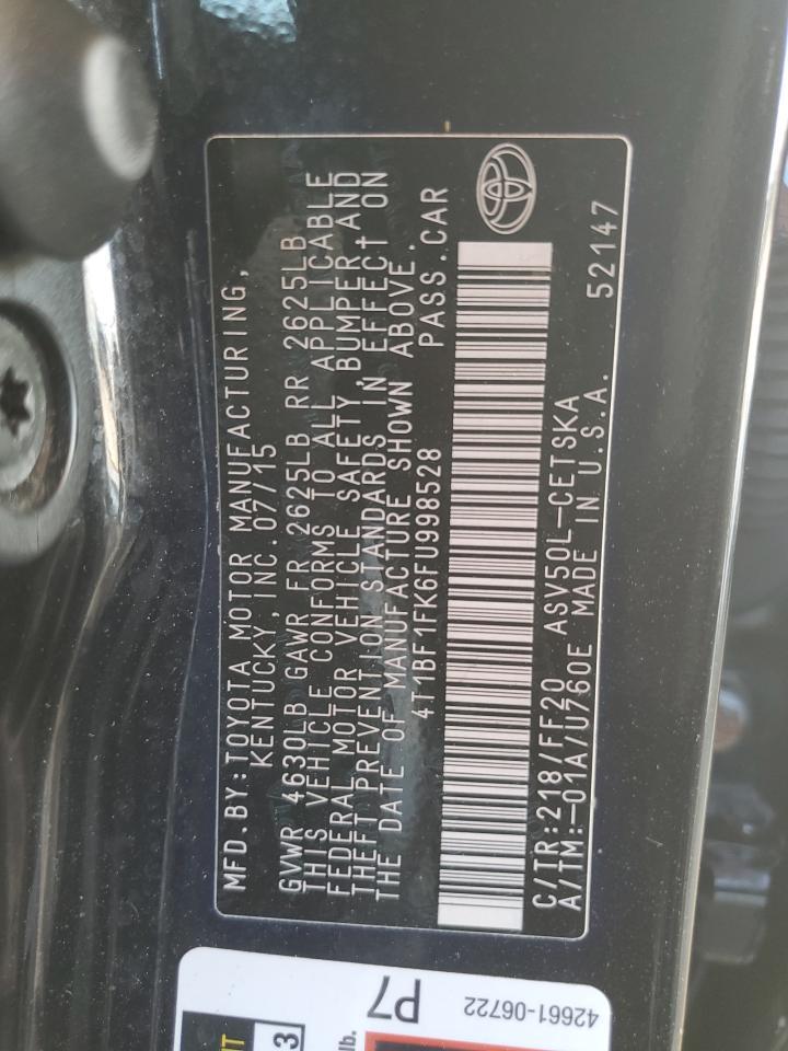 2015 TOYOTA CAMRY