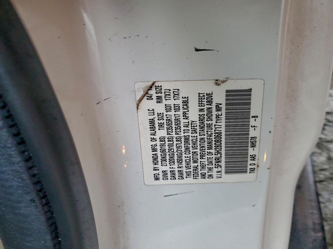 2013 HONDA ODYSSEY