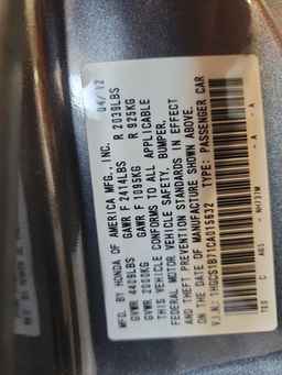 2012 HONDA ACCORD