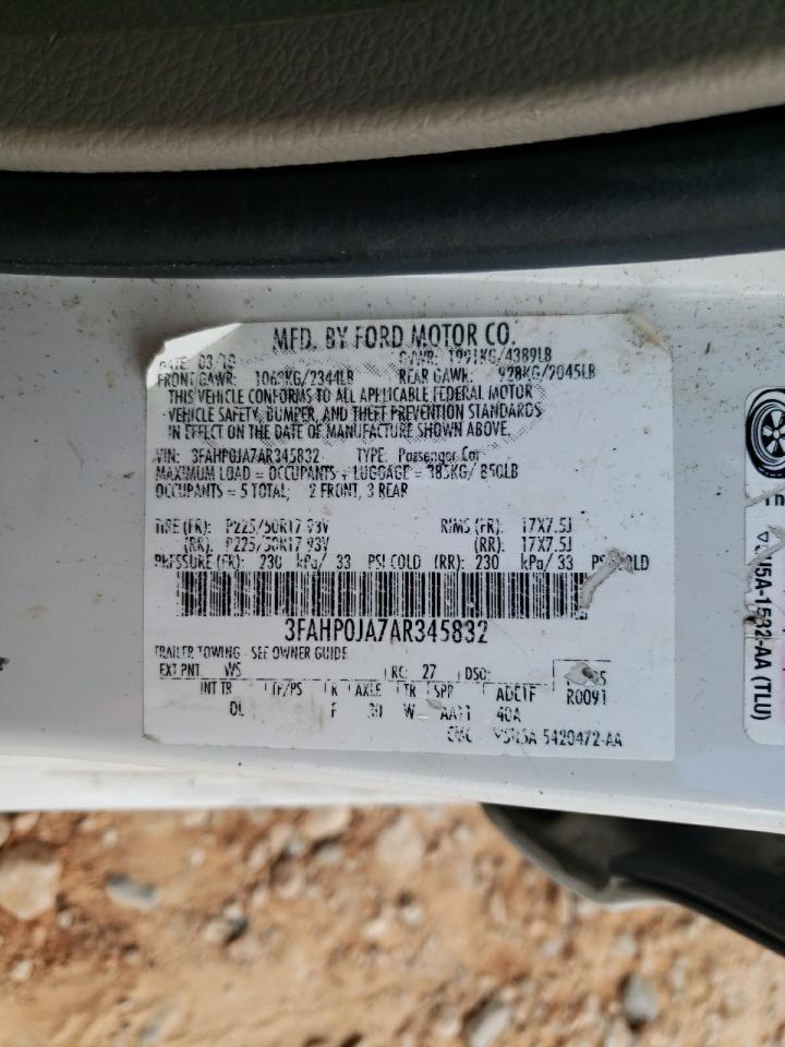 2010 FORD FUSION