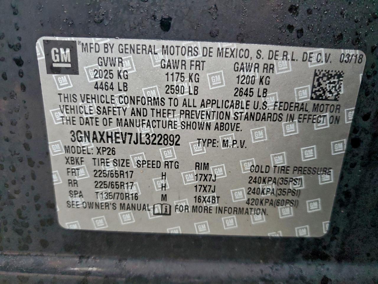 2018 CHEVROLET EQUINOX