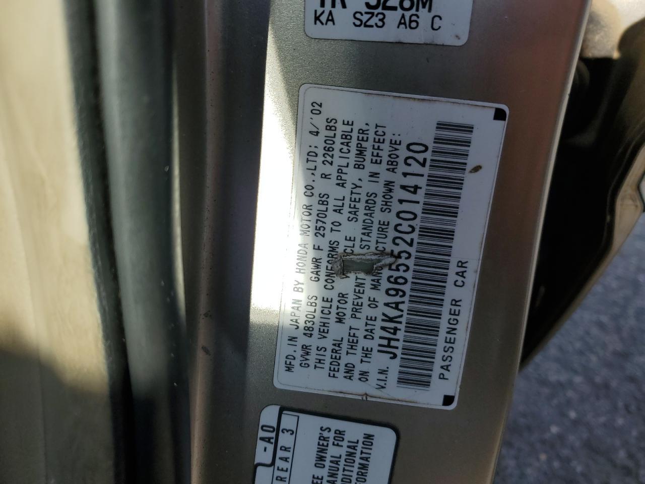 2002 ACURA RL