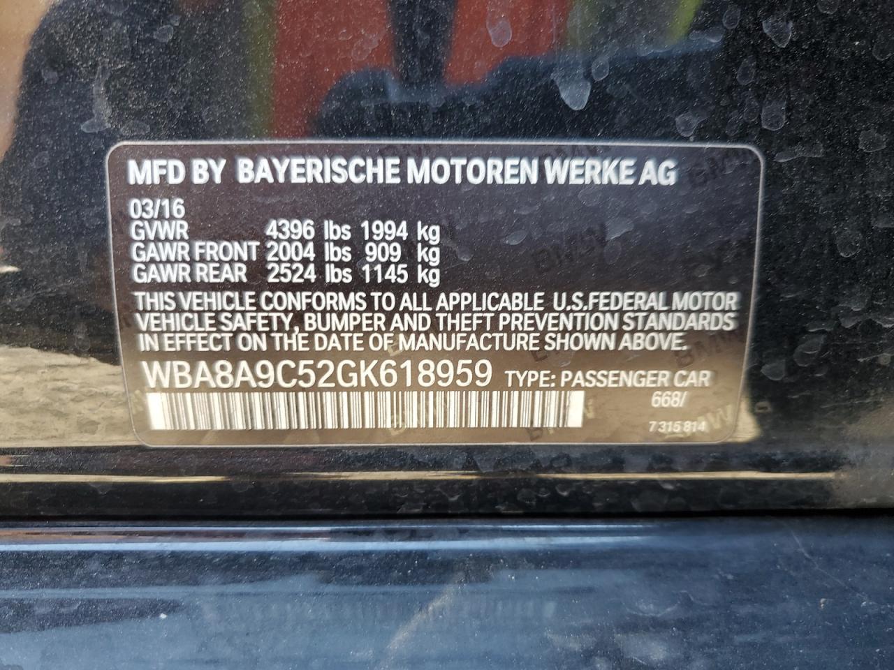 2016 BMW 3 SERIES