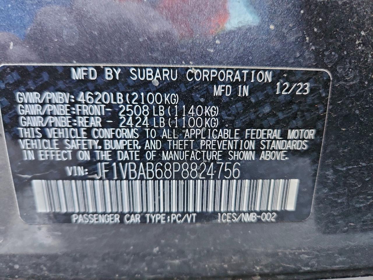 2023 SUBARU WRX