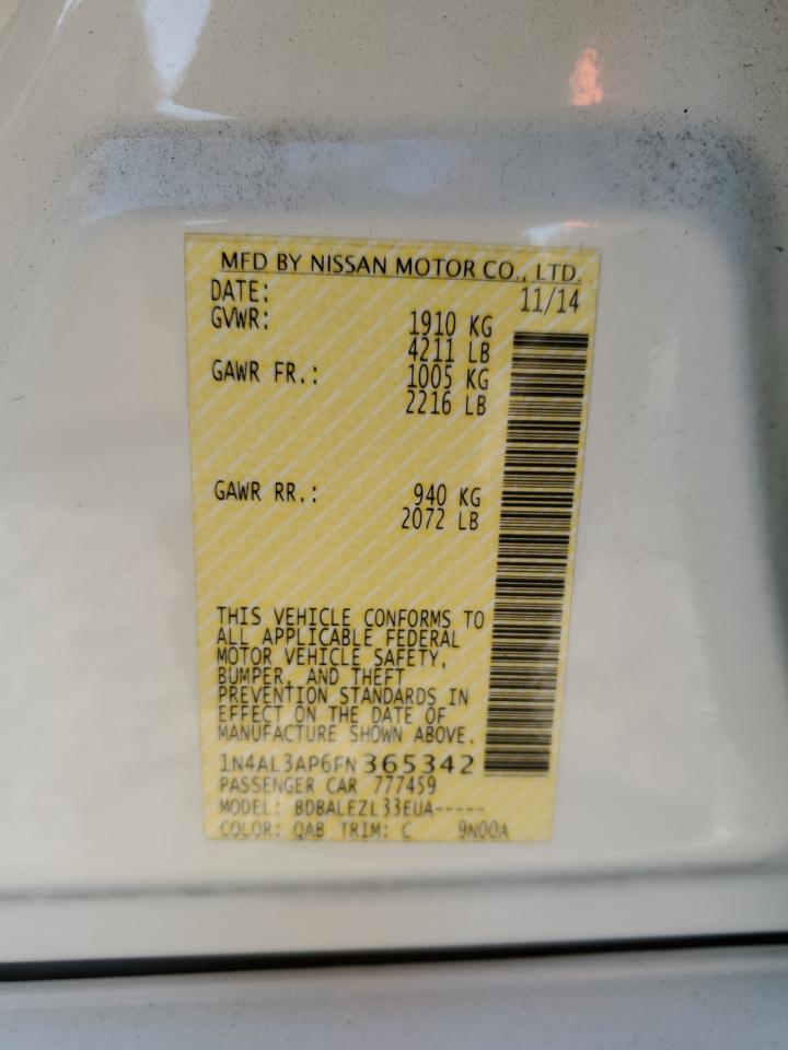 2015 NISSAN ALTIMA