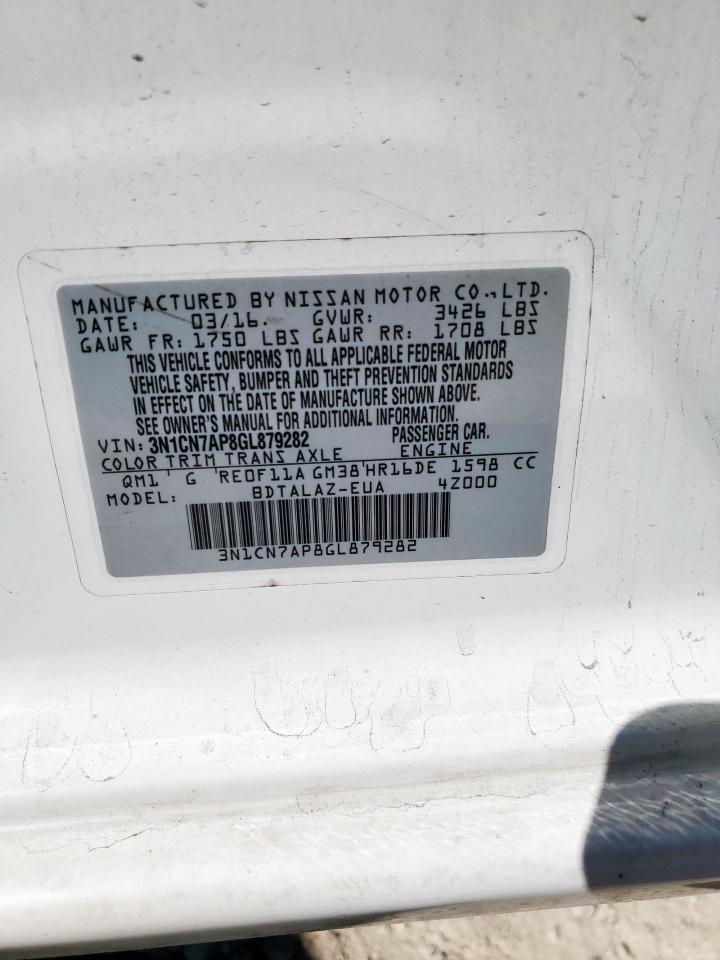 2016 NISSAN VERSA