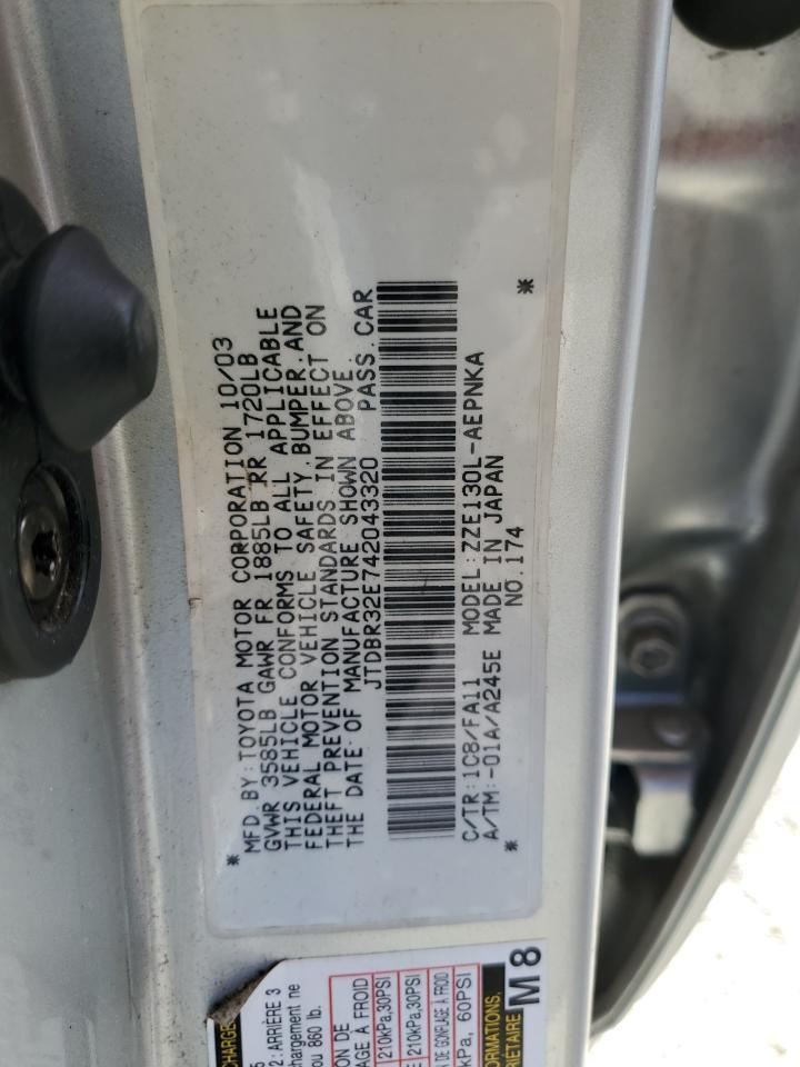 2004 TOYOTA COROLLA