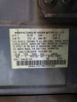 2008 NISSAN ALTIMA