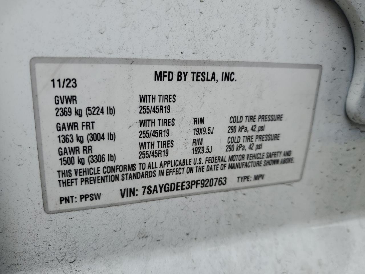 2023 TESLA MODEL Y