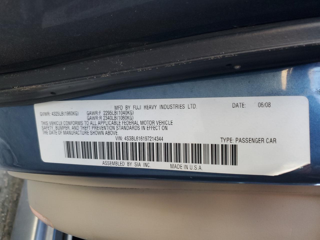 2009 SUBARU Legacy