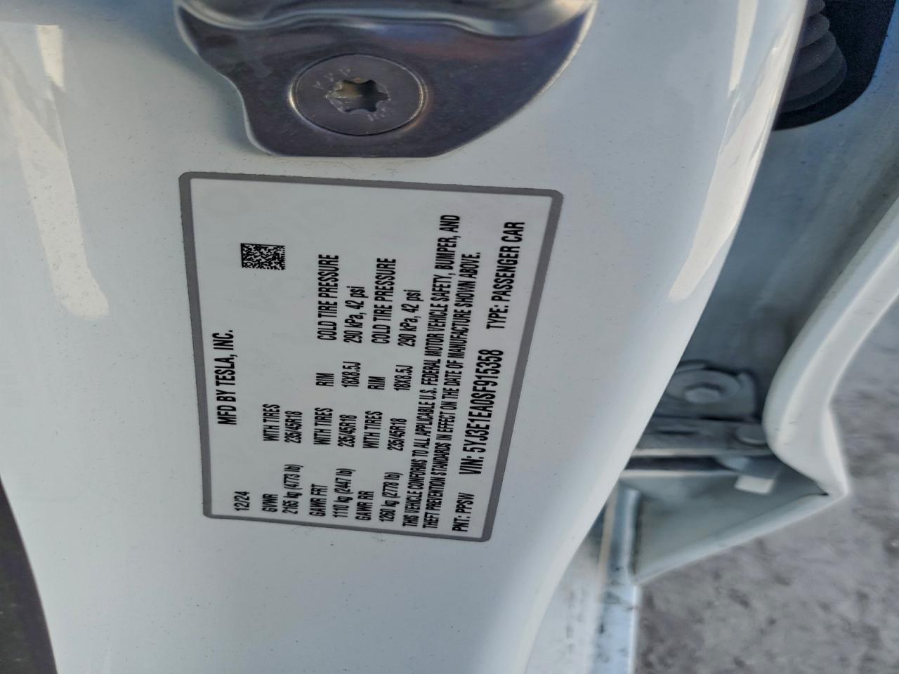 2025 TESLA MODEL 3